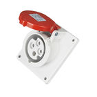 16  Amps Three Phase Power Socket , IP44 Red Cover 4 Pin Plug And Socket
