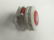 Red Cover Industrial Plug Sockets 32Amp Rated Current Nylon Material