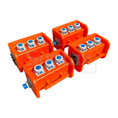 Syntax MS7 Single Phase 16A HDPE Portable Distribution Box IP67 With Breakers Easy Lifting 395x260x275mm