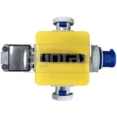 Syntax MZ6 IP67 Waterproof Industrial Portable Distribution Box 32A/3P Single Phase 230v Outdoors Yellow & Black Box 20*20*21.5CM