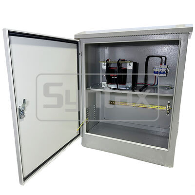 Syntax Three Phase Portable Distribution Box with IP66 Protection 4kVA Capacity and 220v/36v Step-down Transformer in Hermetic Box