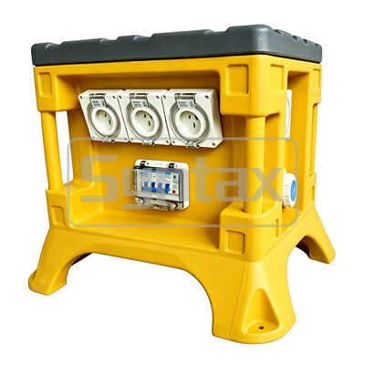 Syntax AU2 5P 63A 400V IP67 Waterproof Portable Distribution Box with HDPE Material for Temporary Power Distribution
