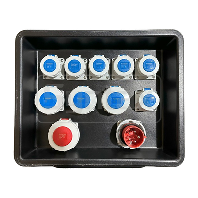 Syntax MD2 Drei-Phase 32A HDPE Portable Distribution Box IP67 mit RCBO für Katar Schwimmspiel 530x380x460mm
