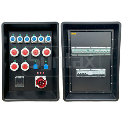 Syntax MD4 Drei-Phase 125A Wasserdichte Power-Distro-Box mit Schneider-Brechern für die Energieverteilung der Bühne 63x43x90cm