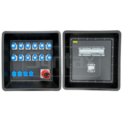 Syntax MD3 5P 63A Dreiphasige tragbare Verteilerplatten HDPE IP67 mit Brechern für Ereignisleistung 630x430x680mm