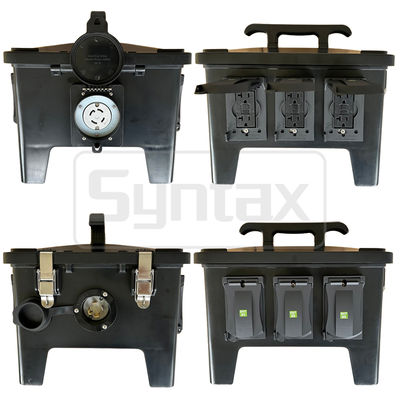 Syntax MP24 wasserdichte tragbare Stromverteilungseinheit 30A Einzelphase 2-Pole 4 Draht UL/ETL aufgeführte Empfänger