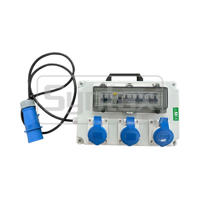 Syntax JS1 Wandmontierte tragbare Stromverteilbox 32AMP Hergestellt in PC Elektrische Grau Wartungskiste 220*340*150mm